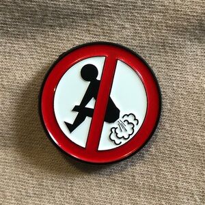 Humorous No Farting Enamel Pin